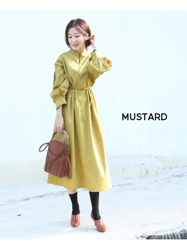 美品】ツィードパフスリーブワンピース ジャケット マタニティ・授乳服