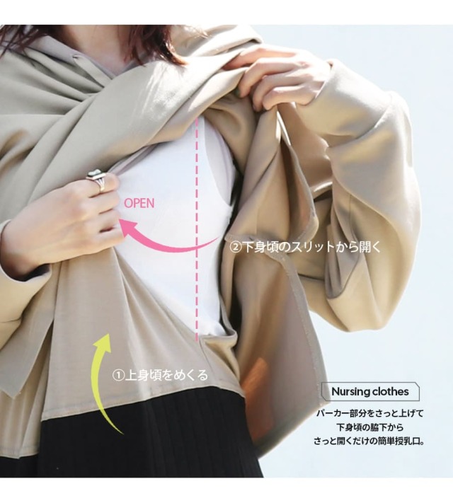 新品未使用⭐︎マタニティ・授乳服⭐︎軽量トレーナードッキングワンピース ⭐︎Sサイズ オーガニックガーゼワンピース 授乳服 マタニティ服 日本製