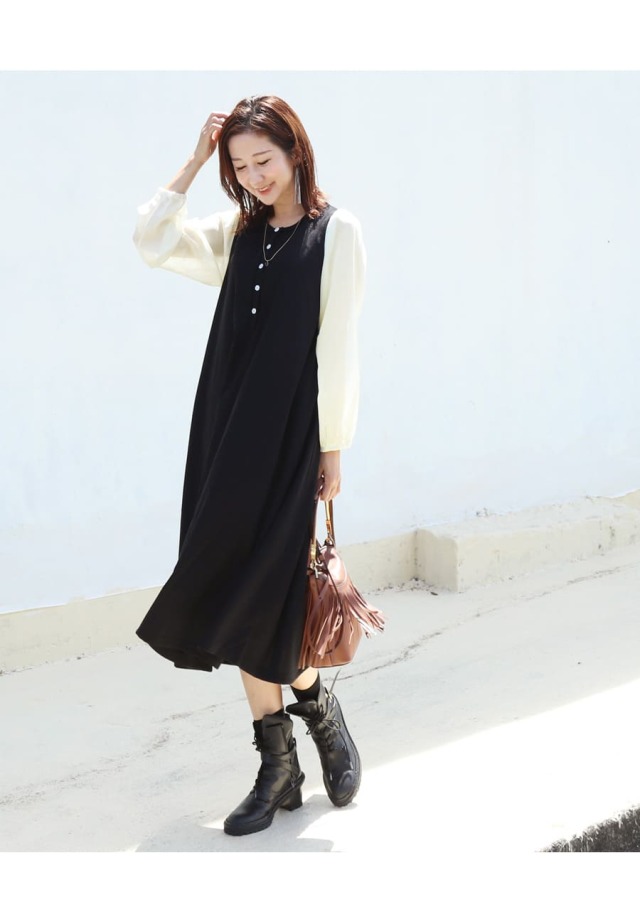 NOA NOA 半袖ロングワンピース M