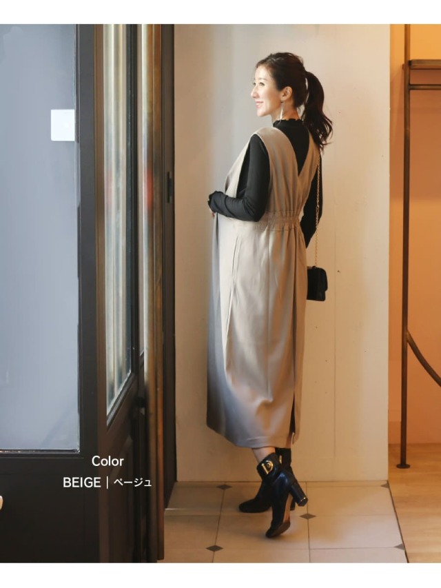 定価25300円 美品 Wacoal マタニティ ウェア 巻き ワンピース カットジョーゼット付け襟ミディワンピース 授乳服マタニティ