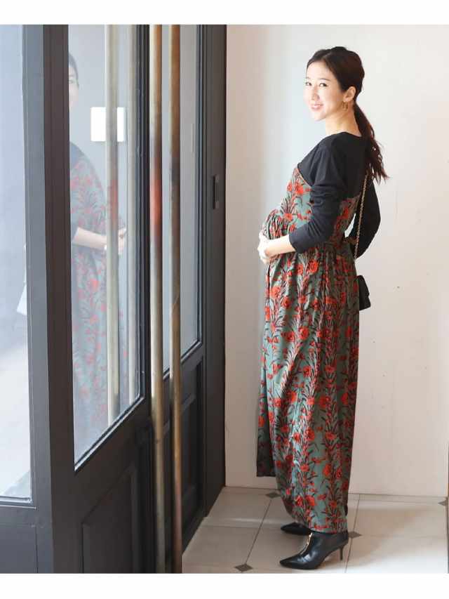 授乳服・マタニティウェア＞アビゲイル・フラワープリントビスチェ