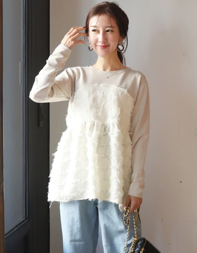 イヴ・ビスチェ風フリンジトップス