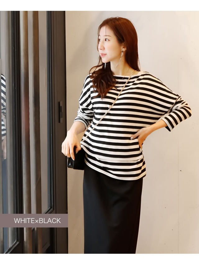 婦人あったかボーダー柄Ｔシャツ 820452 ボトルネックで首元すっきり！　ケアファッション 楽天市場】【1,584円！クーポン利用で】 トップス レディース