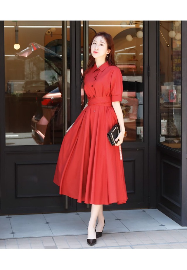 新品タグ付き　マタニティウェア　7分袖ワンピース　フレアー　授乳服　ベージュ Milk tea マタニティ 服 授乳服 デイジー・5分袖ビスチェ風