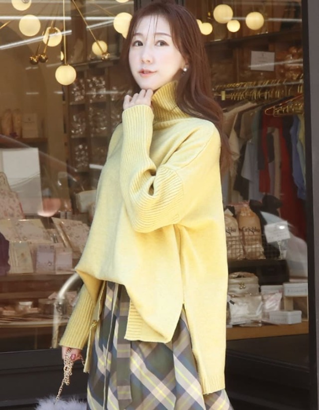 チェルシー・サイドスリットニットプルオーバー ジッパータイプ 【6521315】