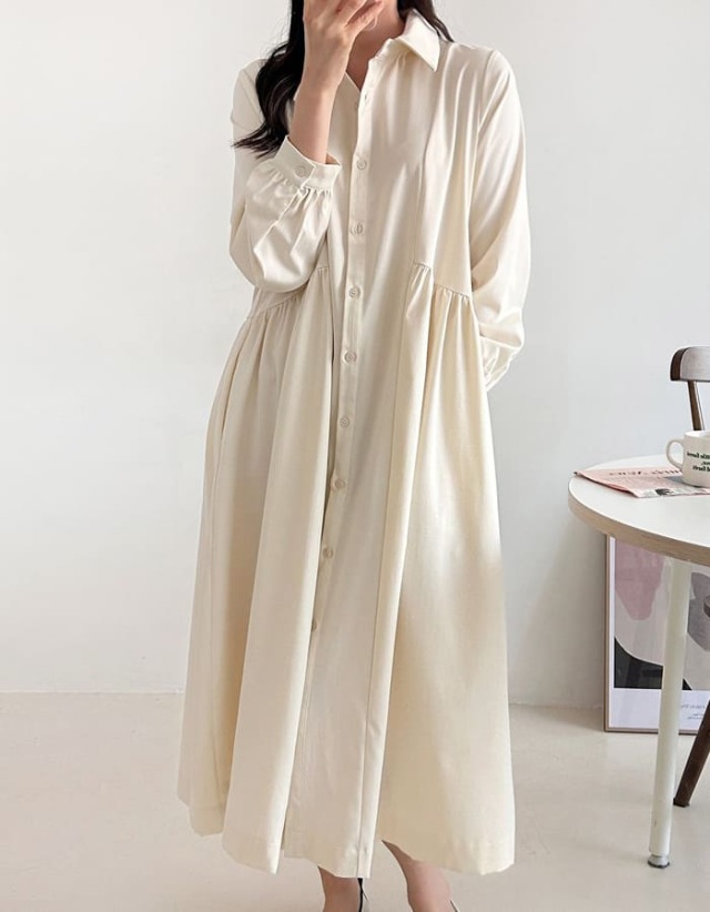  ウェンディ・ウエストギャザーシャツワンピース