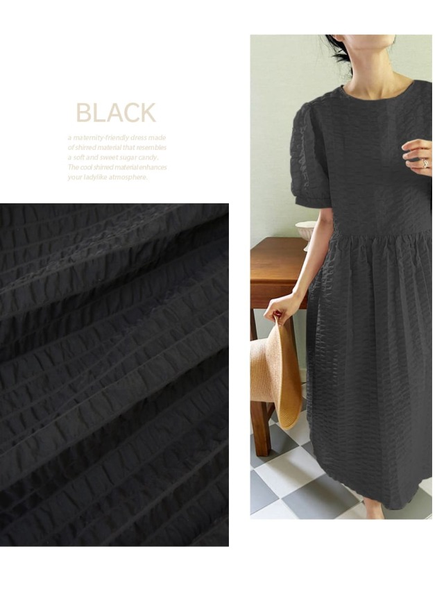 人気完売品★ 【産前・産後対応】マタニティ／シャーリングVワンピース★未使用品 LEPSIM マタニティ 「産前・産後対応」マタニティ／シャーリング
