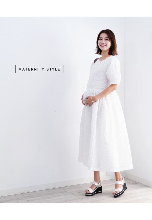 人気完売品★ 【産前・産後対応】マタニティ／シャーリングVワンピース★新品 LEPSIM マタニティ 「産前・産後対応」マタニティ／シャーリング