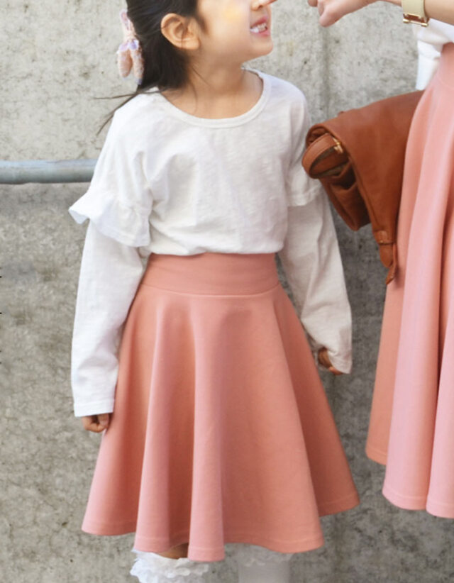 キッズ・ワッフルポンチフレアースカート