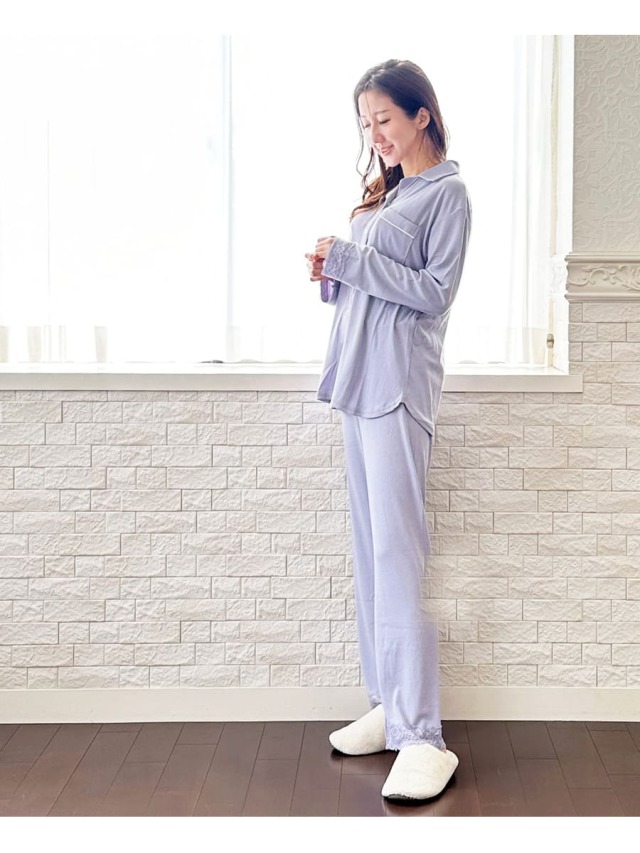 授乳機能付き パジャマ 産前産後・授乳口付きパジャマ＞レース使いパジャマ｜マタニティ服と