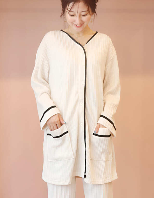 ポコポコジャガードバイカラーパジャマ【585141】