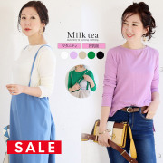 SALE ＜マタニティ・授乳服＞エレン・リブ柔らかフィットトップス※1点までメール便可 ジッパータイプ ぐんぐん伸びる＆授乳ケープみたいに使えるリブトップス【M】【まとめ対象商品※セール期間は対象外】