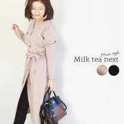 ＜Milktea next＞ビスコーサ・2wayダブルボタンロングカーディガン