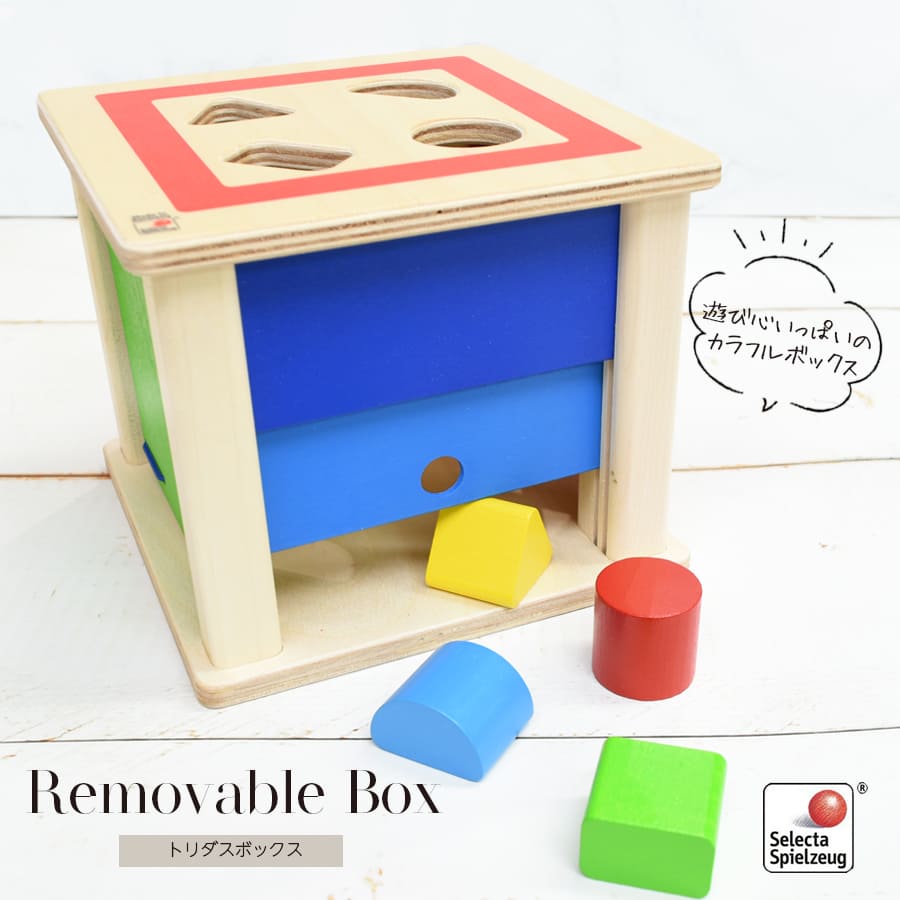 【TOYS】Selecta トリダスボックス（SE62019）セレクタ社 形合わせ 積み木遊び  木のおもちゃ 知育パズル 知育玩具 2歳 3歳 4歳 子供 誕生日プレゼント 男の子 女の子 キッズ 子ども ギフト