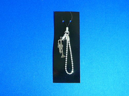 トランペット　ダイヤチェーンストラップ