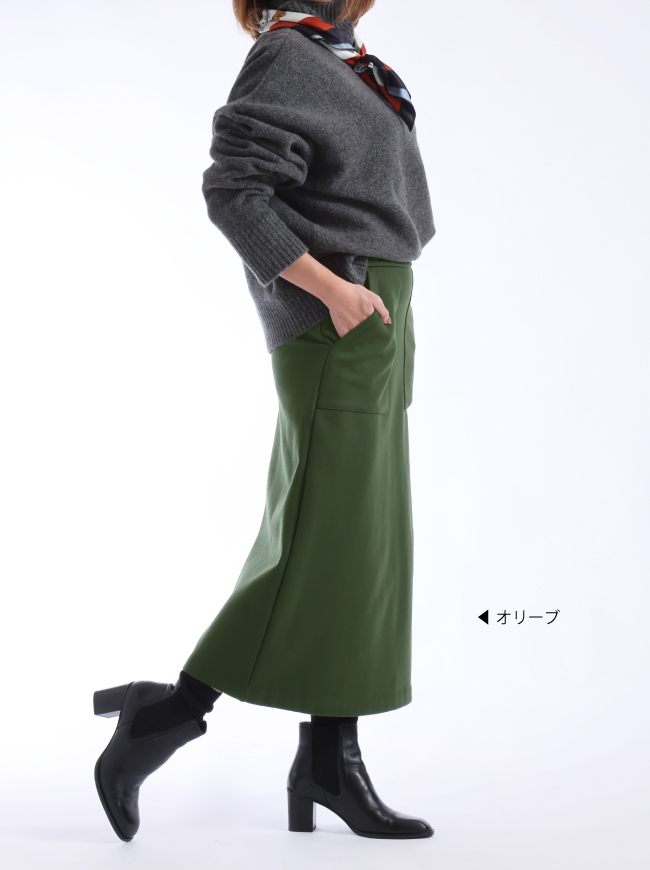 【ANDAMON】裏起毛ベイカースカート【日本製】