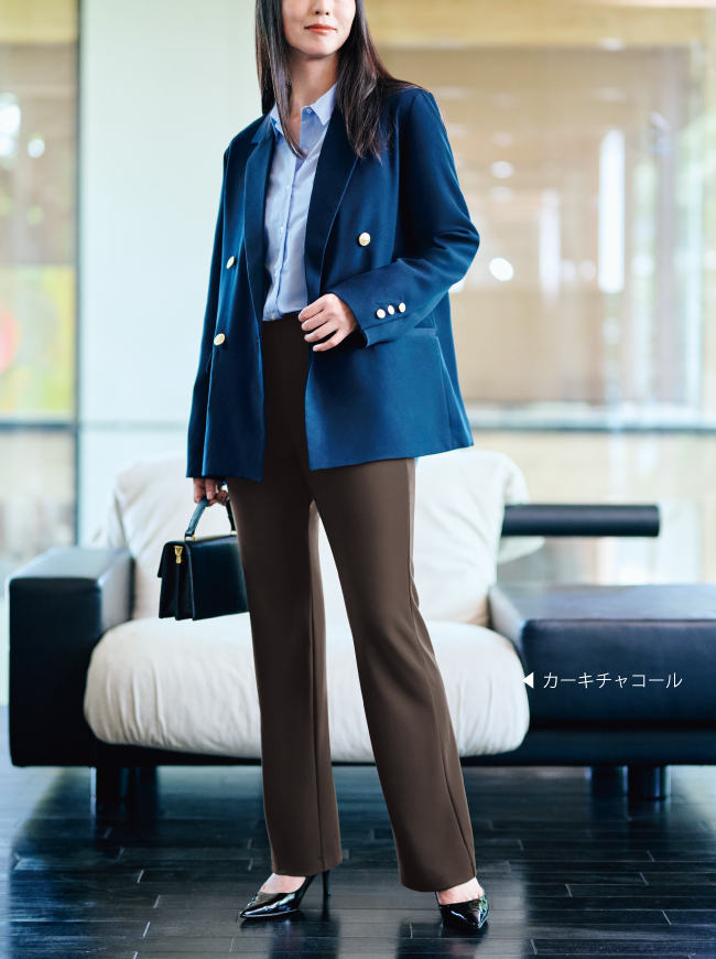 上質ごこち】アルディナセミフレアパンツ【日本製】