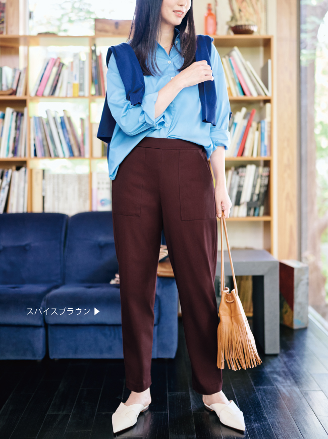 【ANDAMON】綿100％ベイカーテーパードパンツ【日本製】