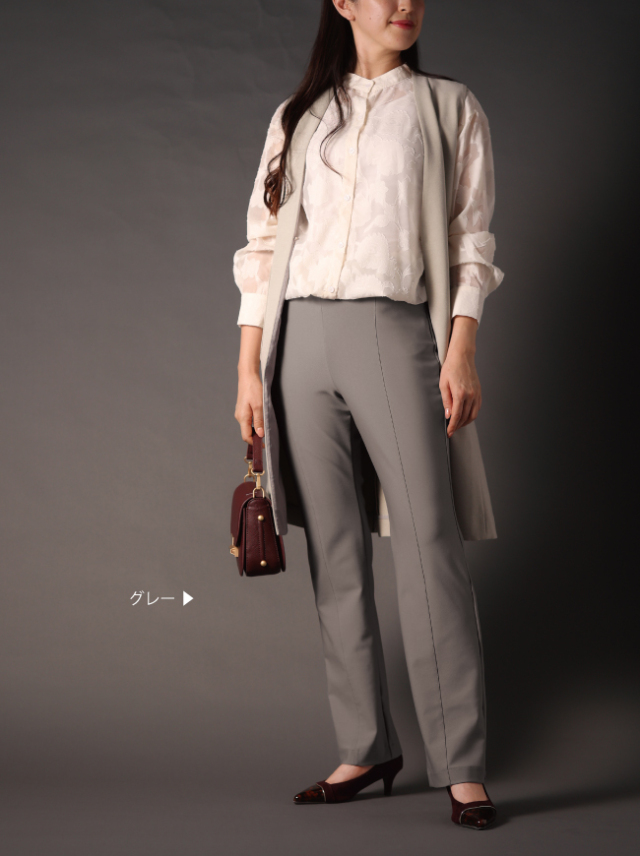 【P.WILL FREE】ハイストレッチストレートパンツ【日本製】