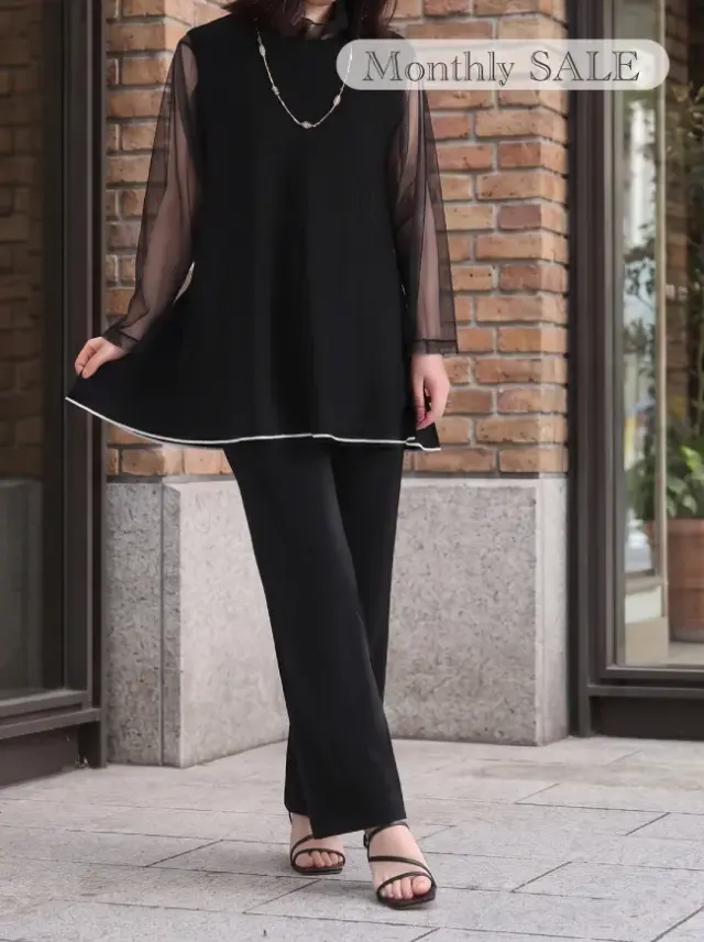【上質ごこち】漆黒のネロイストレートパンツ