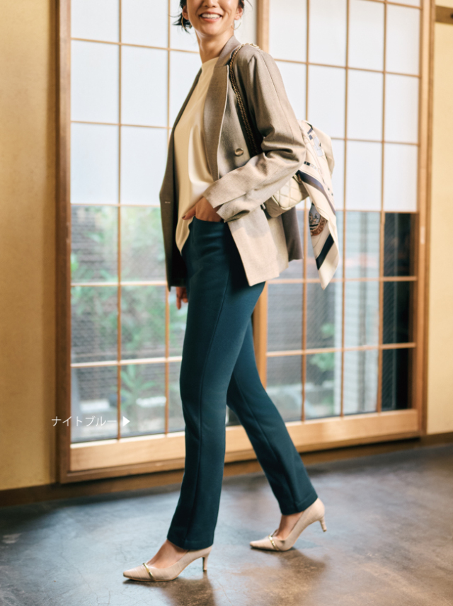 【上質ごこち】ふんわり裏起毛シガレットパンツ【日本製】