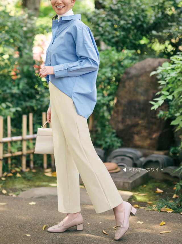 【P2＜ピーツー＞】マシュマロ起毛ソフトワイドパンツ【日本製】