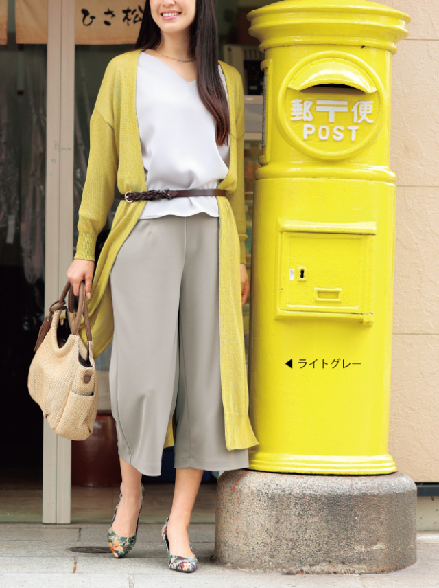 【上質ごこち】ドライタッチワイドクロップドパンツ【日本製】