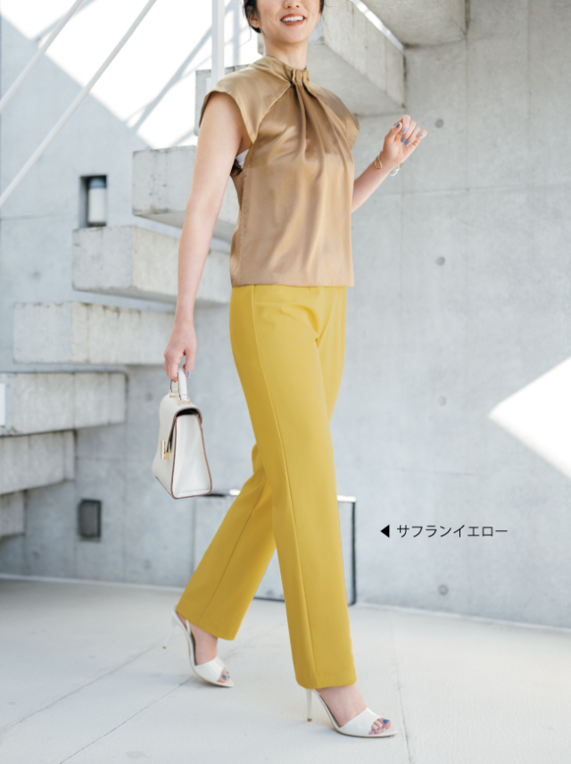 【P2＜ピーツー＞】風抜けるストレッチストレートパンツ【日本製】