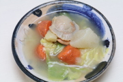【天然出汁の旨味】帆立と根菜の塩糀スープ煮