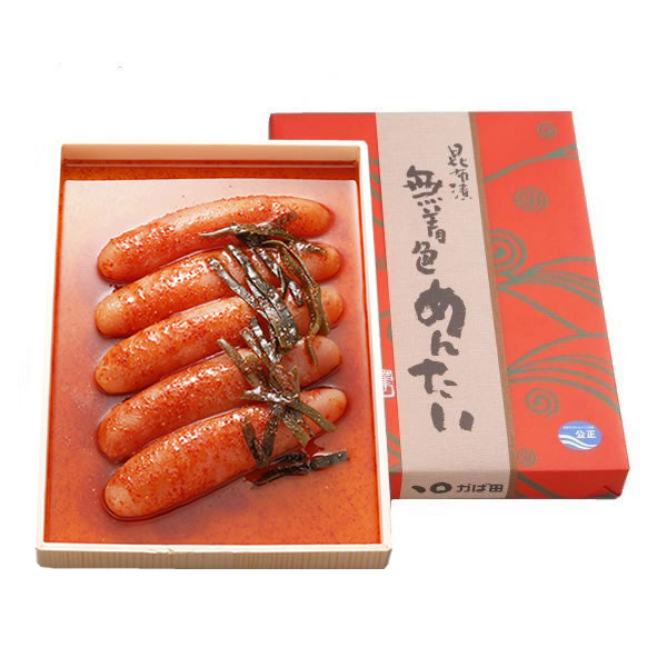 昆布漬辛子めんたい『無着色』 化粧箱詰 300g（121032）