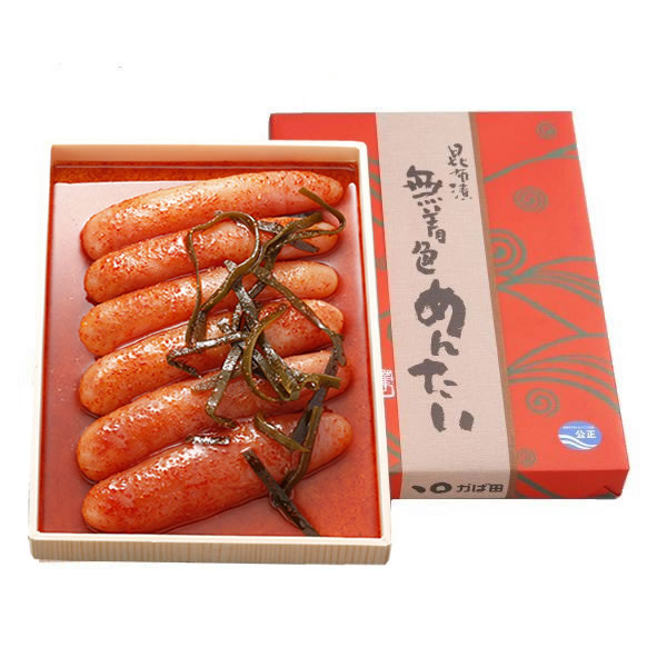 昆布漬辛子めんたい『無着色』 化粧箱詰 400g（121041）