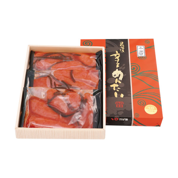 【冷凍出荷】昆布漬辛子めんたい『雷』＜小分け＞ 450g(150g×3)（101049）