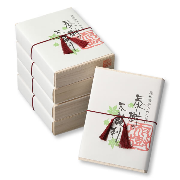 【送料無料】「おすそわけ」 昆布漬辛子めんたい『泰樹の太鼓判』×5箱以上24,300円 ※5箱以上＠5,400円⇒＠4,860円（891050）