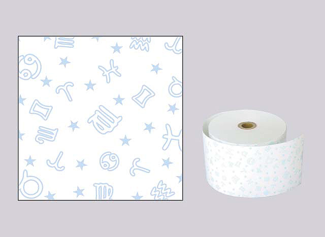 ファンシーレジ用紙　星座　青　（58mm）　8巻入