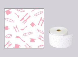 ファンシーレジ用紙　カフェ　ピンク　（58mm）　8巻入