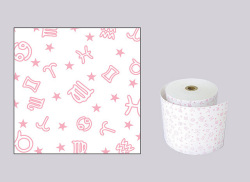 ファンシーレジ用紙　星座　ピンク　（80mm）　3巻入