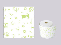 ファンシーレジ用紙　クリーニング　緑　（80mm）　8巻入