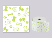 ファンシーレジ用紙　犬　緑　（58mm）　8巻入