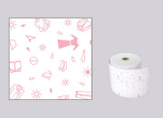 ファンシーレジ用紙　クリーニング　ピンク　（80mm）　3巻入