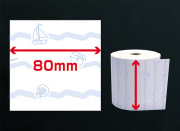 ファンシーレジ用紙　夏柄　（80mm）　3巻入