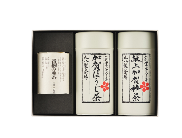 K3-203(献上・加賀ほうじ・三体堂各缶×1) 丸八製茶場オンラインショップ