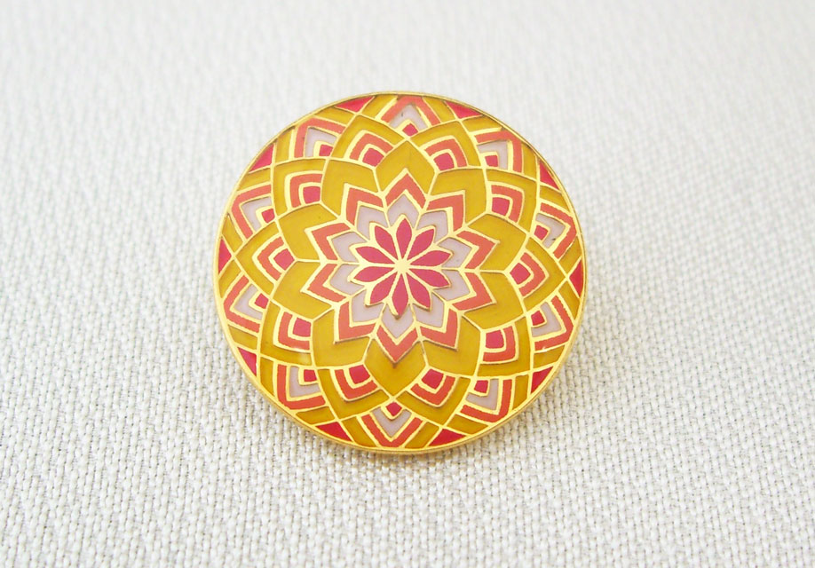 毬屋オリジナルてまりピンズ（オレンジ）