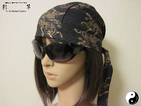 影バンダナ「麒麟（黒）」