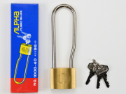 アルファ　シリンダー南京錠　吊長　1000-40L/S-L【訳アリ商品　箱汚れ等】