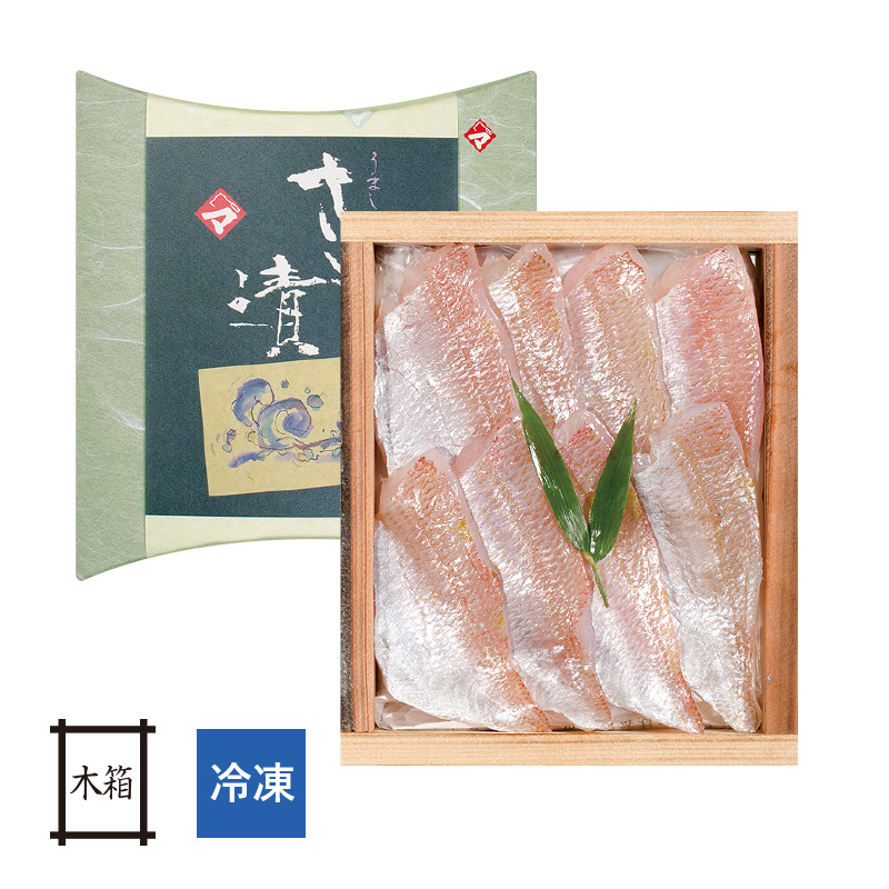 【冷凍】 小鯛の笹漬け (すずめ小鯛) 井桁木箱入り １個 [_212003_]【NE】