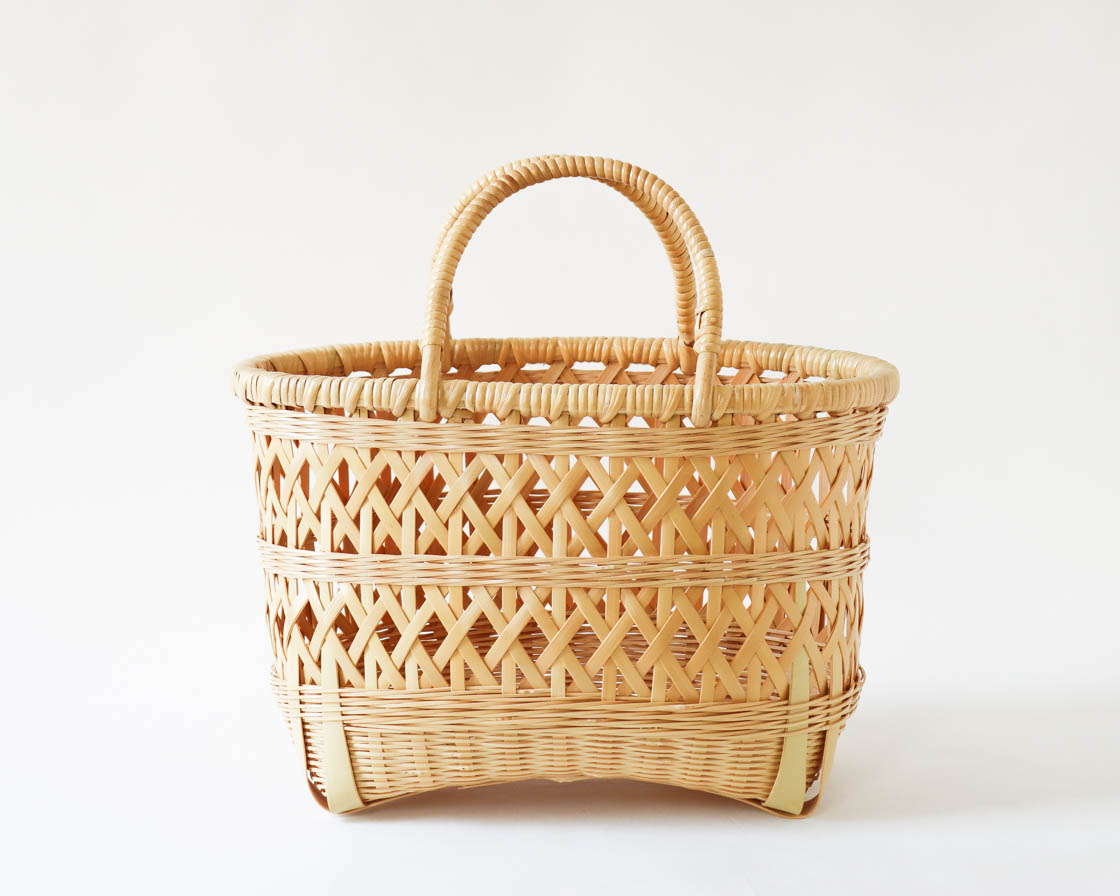 大分 縄目差し 買い物かご (二段)