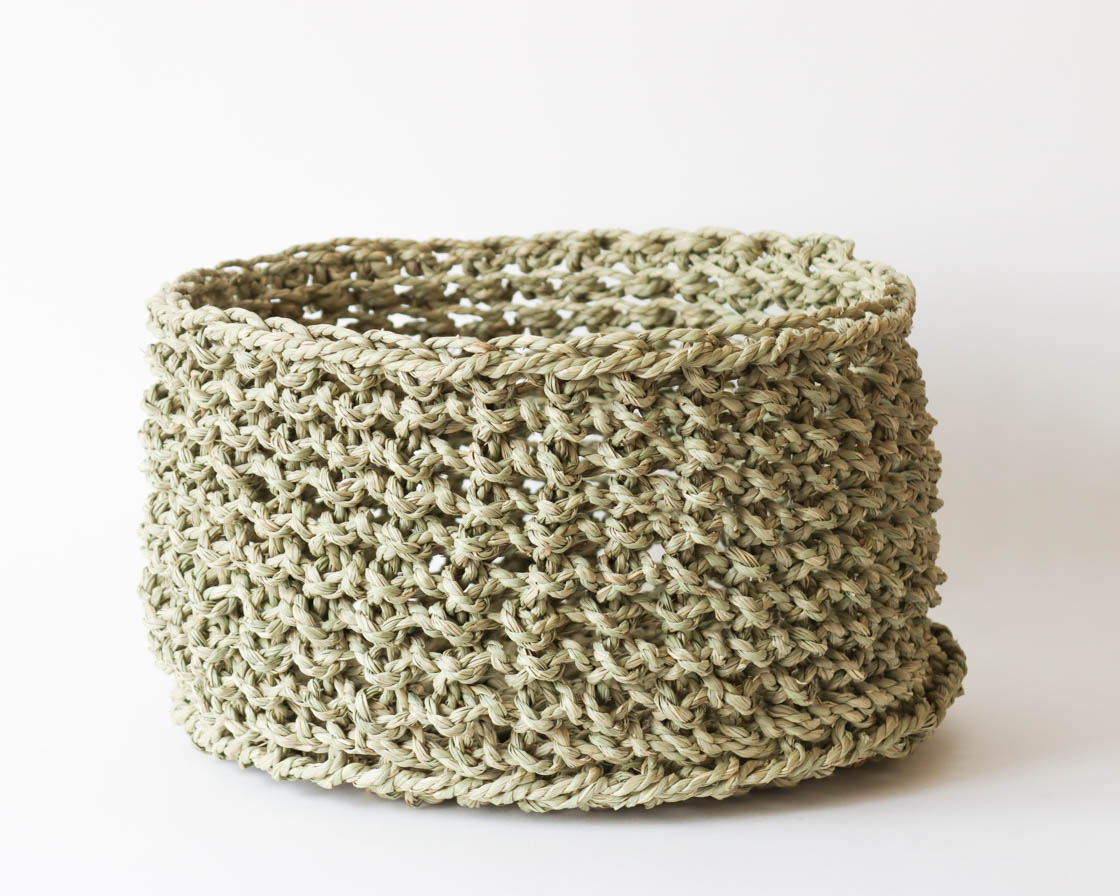 岡山 い草 KNITかご (L)