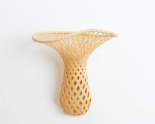 大分 真竹 掛花かご