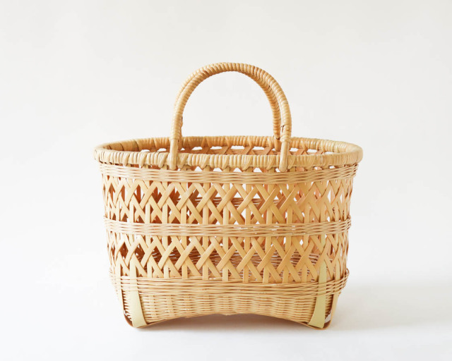 大分 縄目差し 買い物かご (二段)