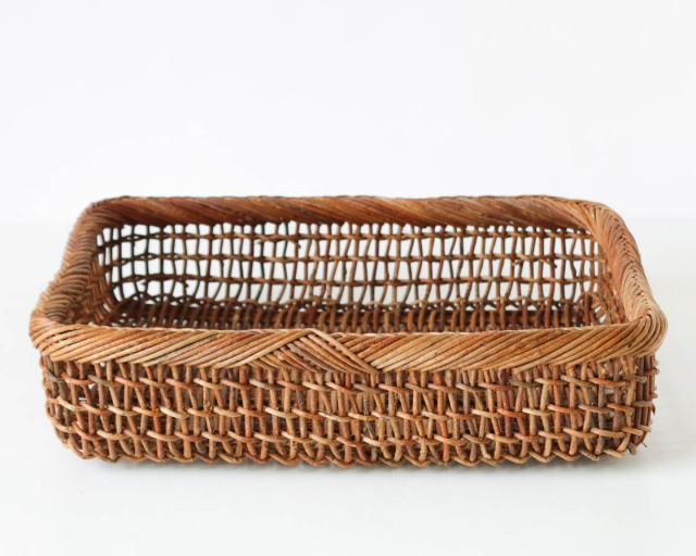青森 あけび こだし編み 浅かご